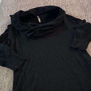 Thyme Maternity Black Cowl Neck Maxi Dress